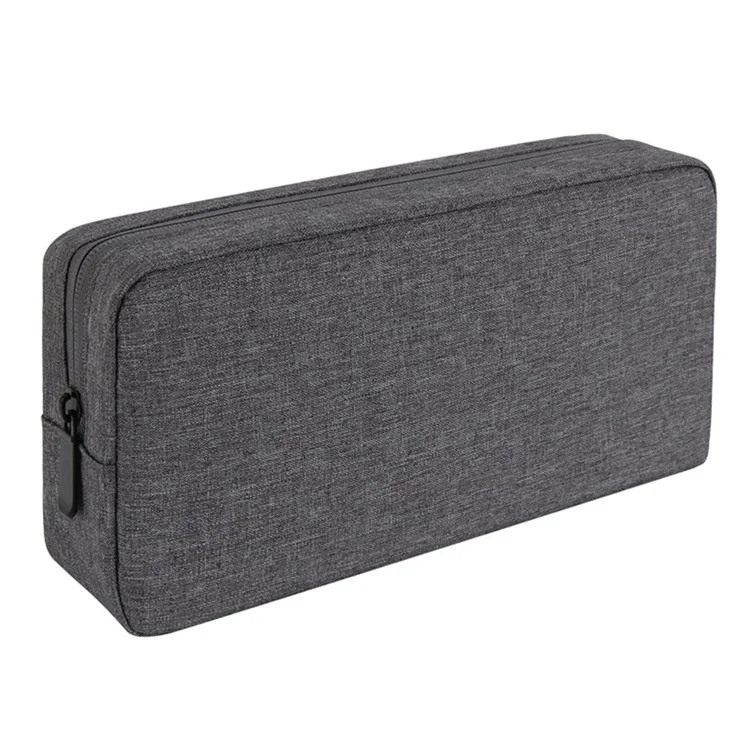 YOLINO QY-A011 Large Size Digital Accessories Carrying Zipper Bag Water Resistant Data Cable Power Bank Phone Storage Bag - Dark Grey