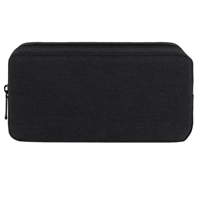 YOLINO QY-A011 Large Size Digital Accessories Carrying Zipper Bag Water Resistant Data Cable Power Bank Phone Storage Bag - Black