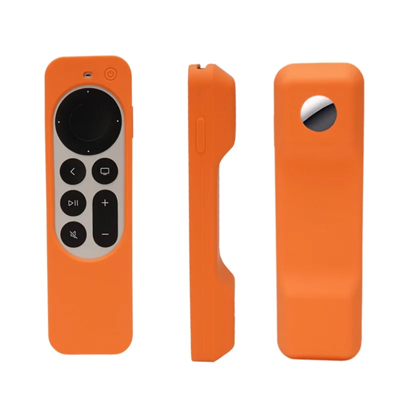 For Apple TV 4K 2021 + AirTag Remote Controller Silicone Case Anti-drop Protective Cover - Sky Blue