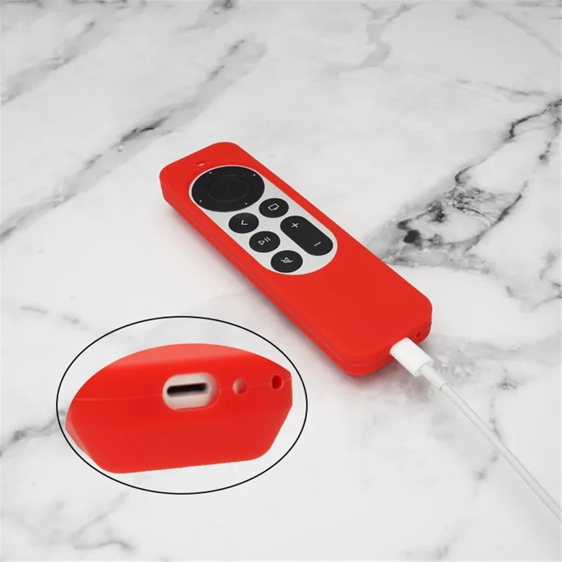 For Apple TV 4K 2021 + AirTag Remote Controller Silicone Case Anti-drop Protective Cover - Sky Blue