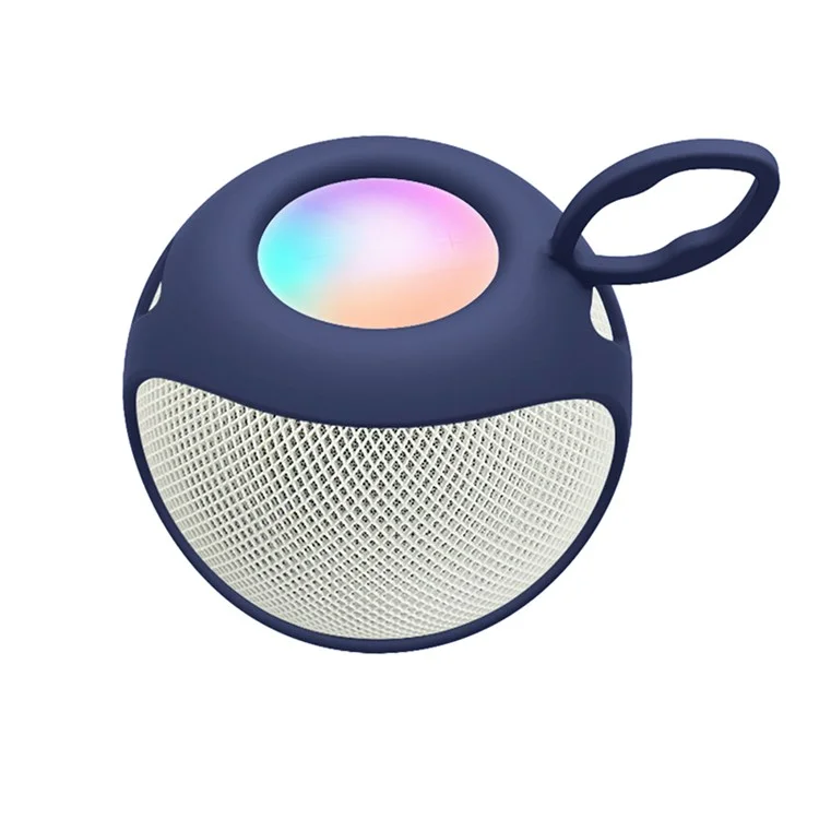 For Apple HomePod mini Silicone Protective Cover Bluetooth-compatible Speaker Portable Carrying Case - Dark Blue