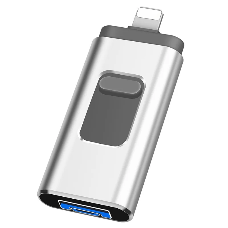 RICHWELL R-01B 256GB USB 3.0 Flash Drive USB Memory Stick External Storage Thumb Drive Photo Stick for iPhone Android PC - Silver