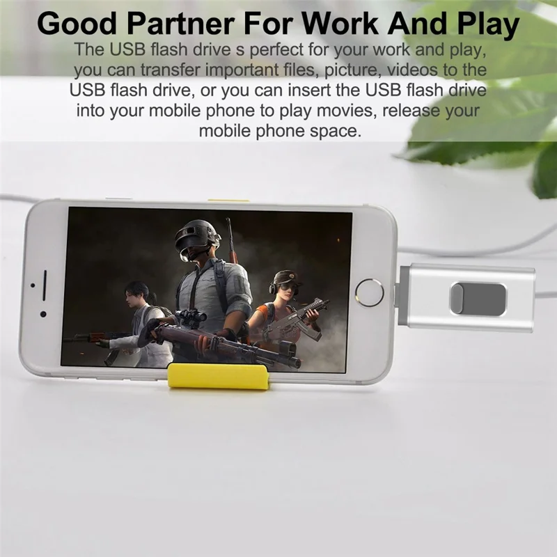 RICHWELL R-01B 256GB USB 3.0 Flash Drive USB Memory Stick External Storage Thumb Drive Photo Stick for iPhone Android PC - Silver