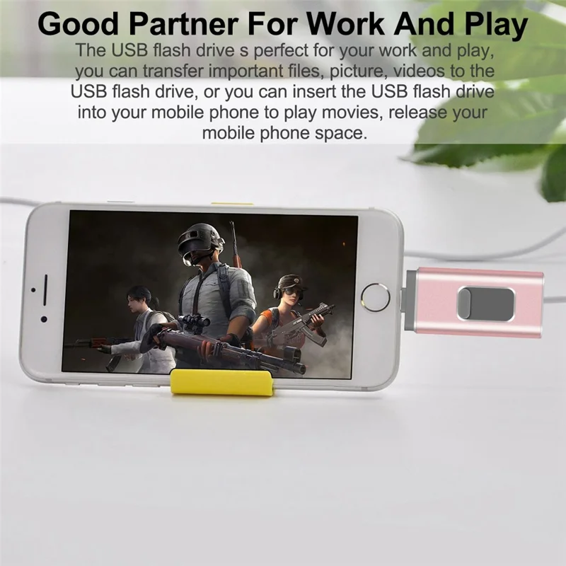 RICHWELL R-01B 128GB Retractable USB Memory Stick USB 3.0 Flash Drive External Storage Thumb Drive Photo Stick for Phone Computer - Pink