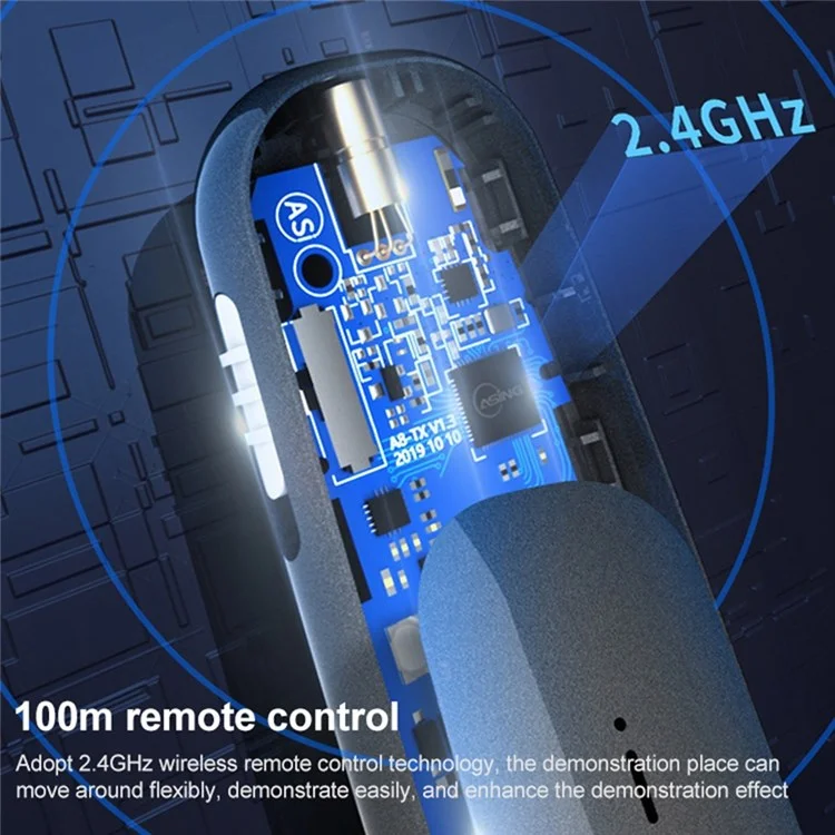 Asing A8 128G 2,4 Ghz Wireless Moderator Remote Für PowerPoint Pointer Präsentation Clicker Laser -seite Wenden Sie Den Stift Mit LED -display Für Geschäftsunterricht (Physical Green Light + Digital Laser)