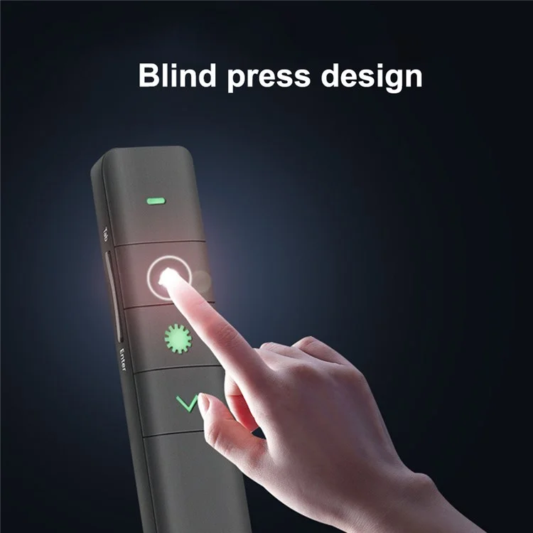 ASING A218 Presentation Clicker Electronic Pointer Page Turning Pen Remote Control Pointer with Red Light for PowerPoint