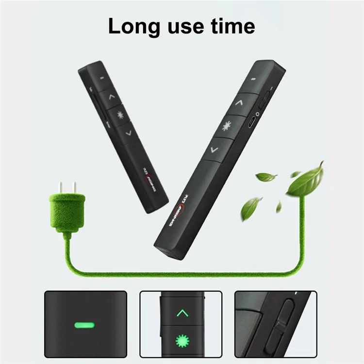 ASING A218 Presentation Clicker Electronic Pointer Page Turning Pen Remote Control Pointer with Red Light for PowerPoint