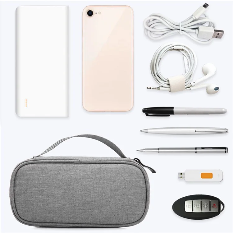 ZZRS S05 Electronic Accessesies Bag Organization Mourcement Для Наушников, Кабеля, USB Flash Drive, Мыши, Настенного Зарядного Устройства - Серый