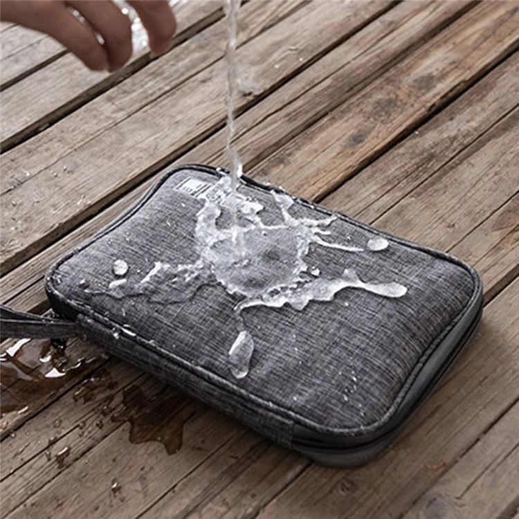 Gena Portable Travel Digital Accessesies Data Data Data Cable U-Disk Zipper Переноситель Мешочек - Серый