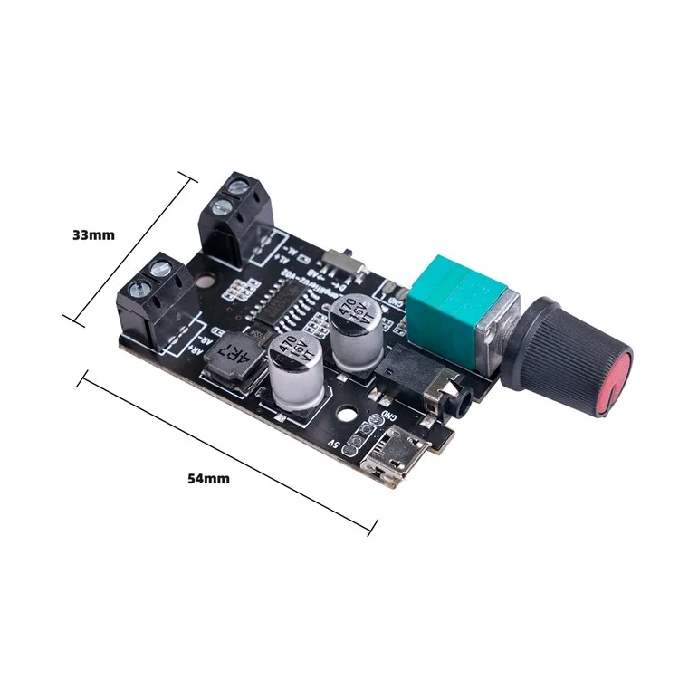 Placa Amplificadora Estéreo LTK5328 5Wx2 Placa Amplificadora Digital de Áudio Dual Channel Módulo Amplificador de Classe D/AB 5V