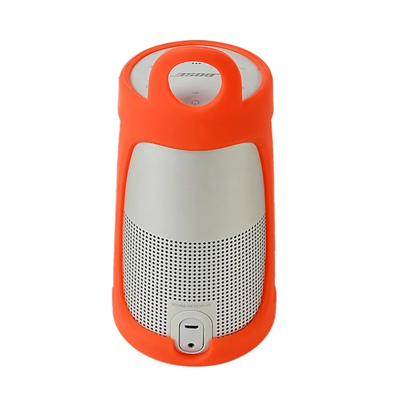 For BOSE Soundlink Revolve Bluetooth-compatible Speaker Silicone Carrying Case Anti-scratch Good Protective Cover - Orange