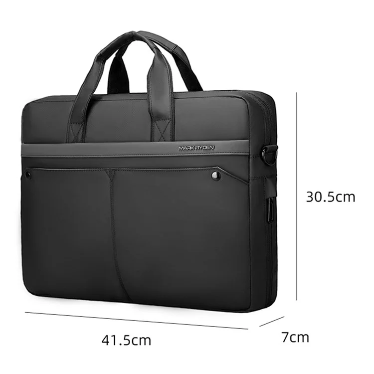 MARK RYDEN MR8001 15,6 '' Laptop-Tragetasche für MacBook Mehrschichtig Herren-Notebooktasche mit Griff und Gurt