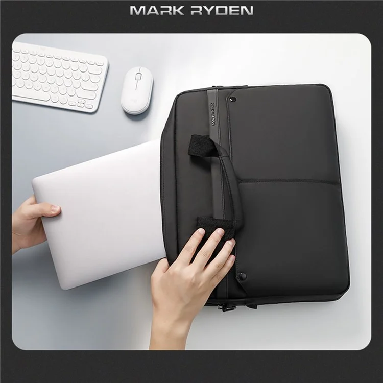 MARK RYDEN MR8001 15.6 '' Borsa Di Archiviazione Del Computer Portatile Per Macbook A Più Strati Della Manica Del Computer Portatile Da Uomo Con Maniglia E Cinturino