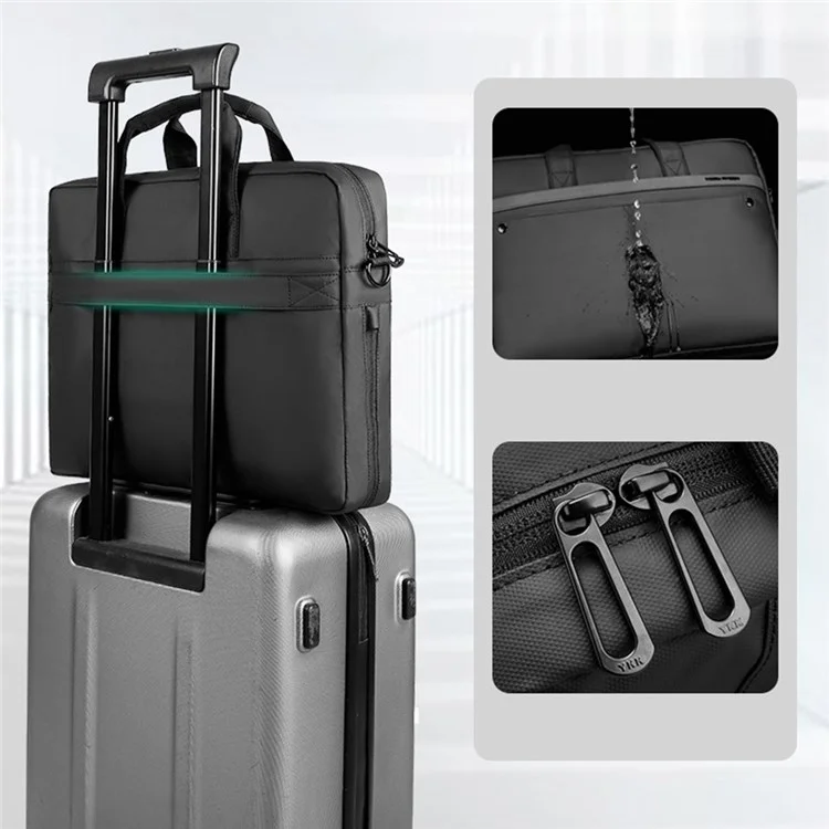 MARK RYDEN MR8001 15,6 '' Laptop-Tragetasche für MacBook Mehrschichtig Herren-Notebooktasche mit Griff und Gurt