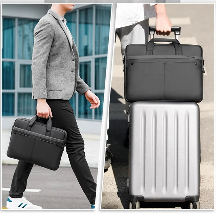 MARK RYDEN MR8001 15,6 '' Laptop-Tragetasche für MacBook Mehrschichtig Herren-Notebooktasche mit Griff und Gurt