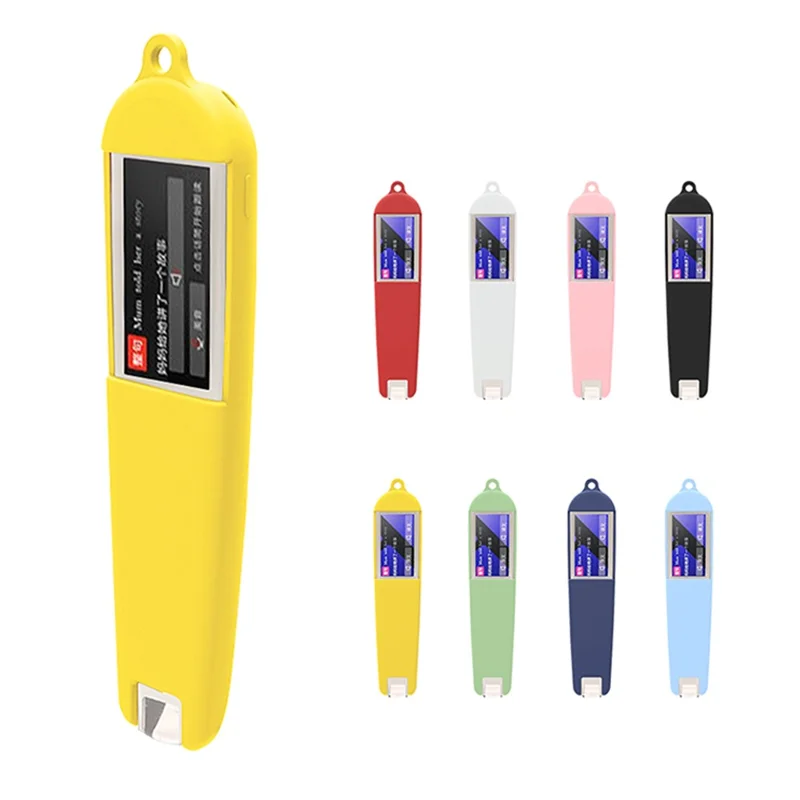 Silicone Case Sleeve for Newmine N3 Dictionary Pen, Full Protection Cover with Hanging Strap - Yellow