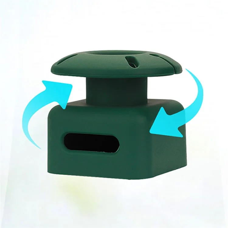 Silicone Case for Apple 35W Dual USB-C Phone Charger, Dustproof Adapter Protective Cover with Upper Cable Winder - Dark Green