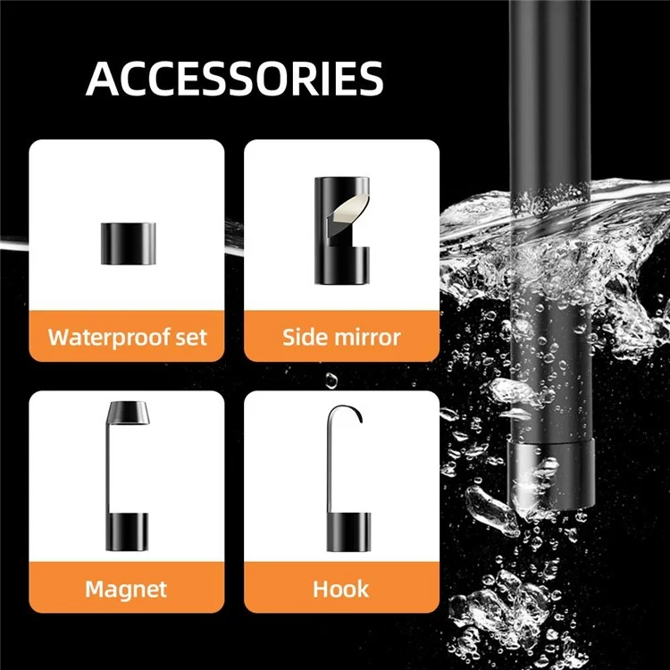 B315 2 m Kabel 4,3 Zoll Bildschirm Industrieendoskop 8mm Objektiv 8 LEDs Wasserdichte Auto -inspektion Boorscope