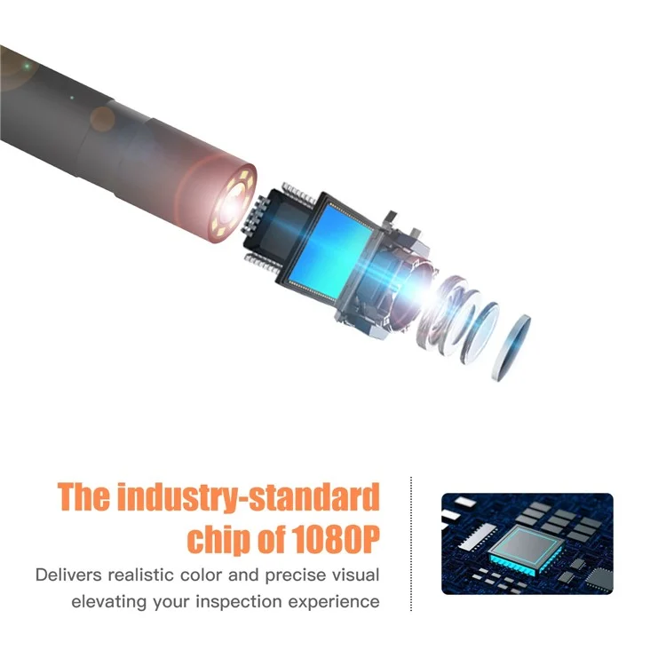 B315 2 m Kabel 4,3 Zoll Bildschirm Industrieendoskop 8mm Objektiv 8 LEDs Wasserdichte Auto -inspektion Boorscope