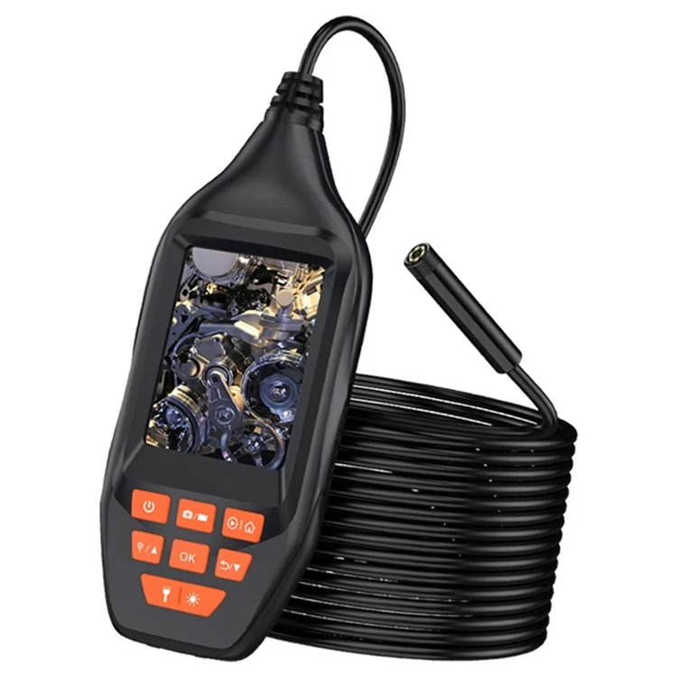 M30 10m Hard Wire Waterproof Single 8mm Lens 3.0'' IPS Screen 1080P Industrial Endoscope with 8 LED Lights