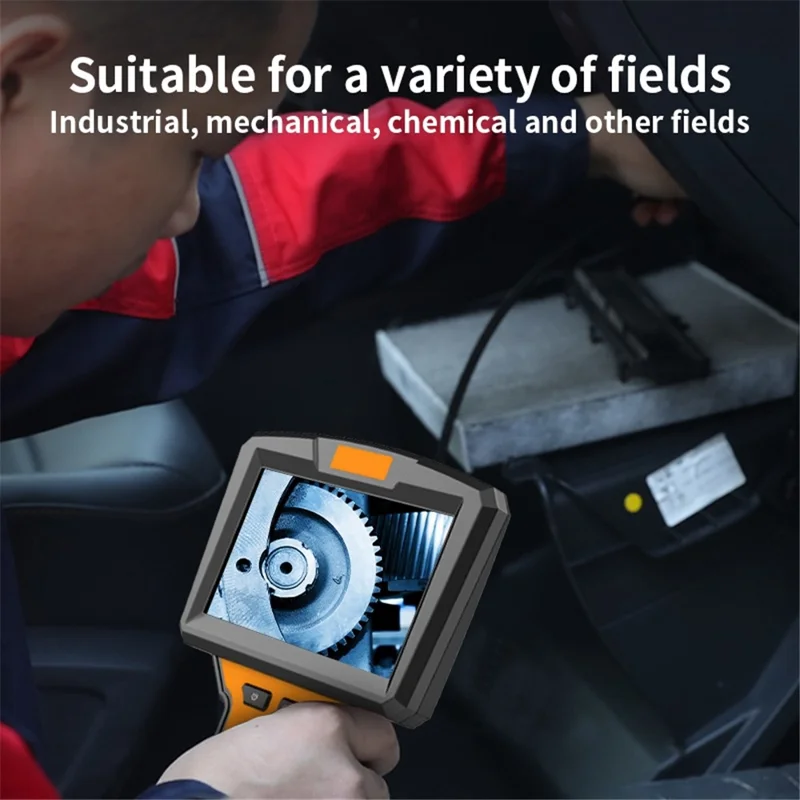 M50 Industrial Digital Borescope 15m / 49.2FT 5.0 inch 1080P 8mm IP67 Inspection Camera with 6 LED Lights  - Blue