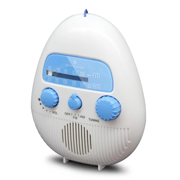 Altavoz portátil con radio AM/FM SY-900 IPX4 resistente al agua, alimentado por batería, con cordón
