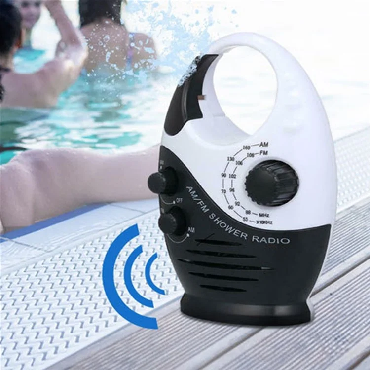 Radio de Ducha Portátil SY-950 AM FM IPX4 Altavoz Alimentado Por Batería Impermeable Con Mango Superior - Azul