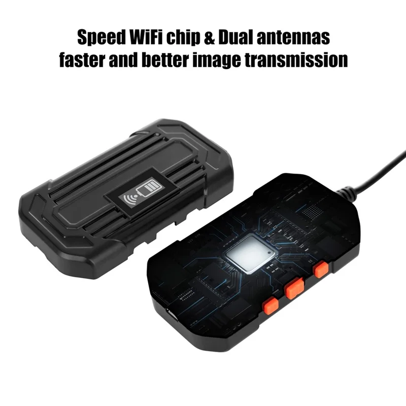 F240 WiFi Wireless Industrial Endoscope 3.9mm Inspection Camera IP67 Waterproof Borescope Scope Camera with 5m Hard Wire