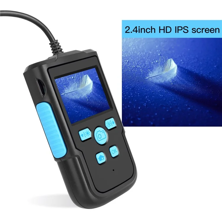 P60B 2m Fil Dur 5,5 mm Lens 8-LED House Maintenance Appliance Inspection Camera 2.4 '' Affichage D'écran Endoscope Industriel