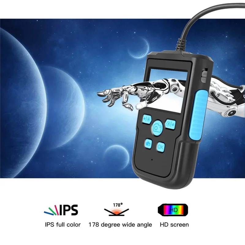 P60B 5m Harde Draad 8-LED HD Inspectie 5,5 mm Lenscamera 2,4'' Schermdisplay Industriële Endoscoop