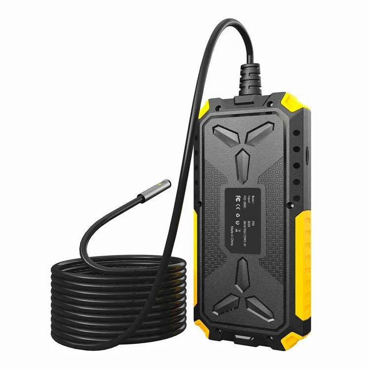P50 4.5-inch Screen Industrial Smart Phone Endoscope with 8mm / 10m Hard Wire IP68 Waterproof Borescope Scope Camera Dual Lends Inspection Camera