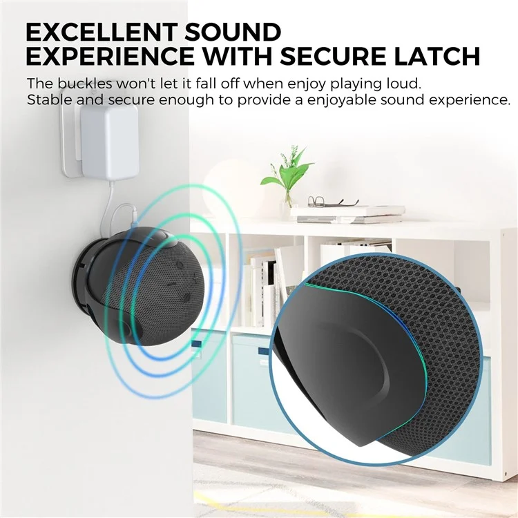 Ahastyle PT183 Para Amazon Alexa Echo Dot 4 Soporte de Soporte de Montaje de Pared Soporte Soporte de Altavoces Inteligentes Accesorio - Blanco