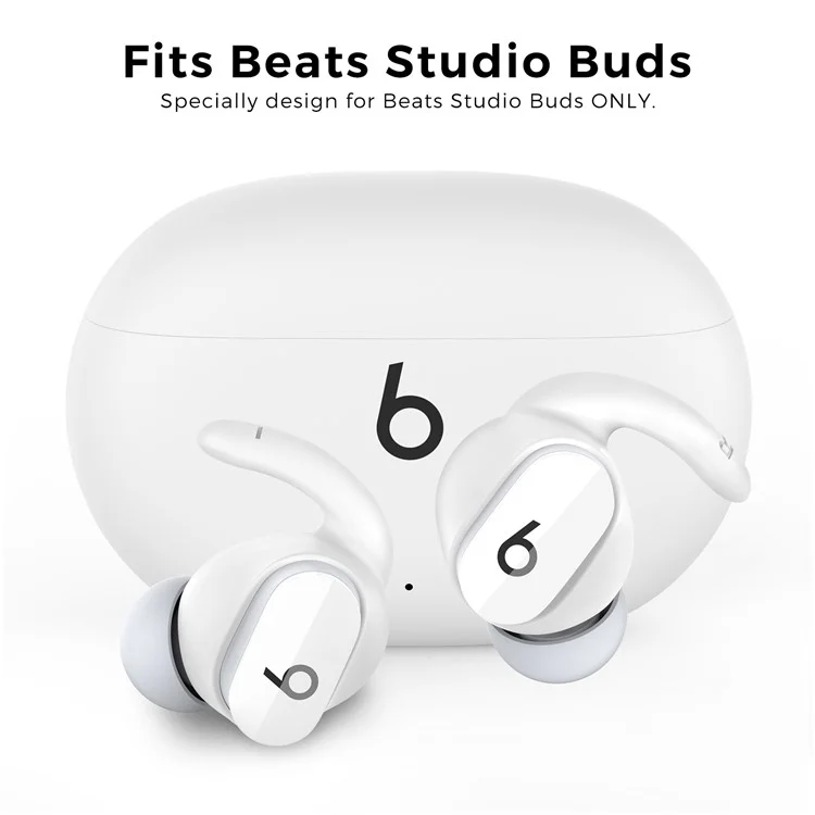 AHASTYLE PT172 1 Par de Capa de Fone de Ouvido de Silicone para Beats Studio Buds, Pontas de Ouvido Macias e Confortáveis - Preto