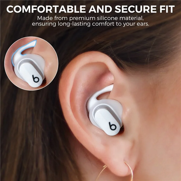 AHASTYLE PT172 1 Par de Capa de Fone de Ouvido de Silicone para Beats Studio Buds, Pontas de Ouvido Macias e Confortáveis - Preto
