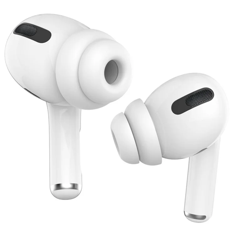 AHASTYLE PT99-2 3 Paar Silikon-Ohrstöpsel für AirPods Pro / AirPods Pro 2 Weiche, bequeme Ohrstöpsel-Ersatzteile, Größe: S+M+L