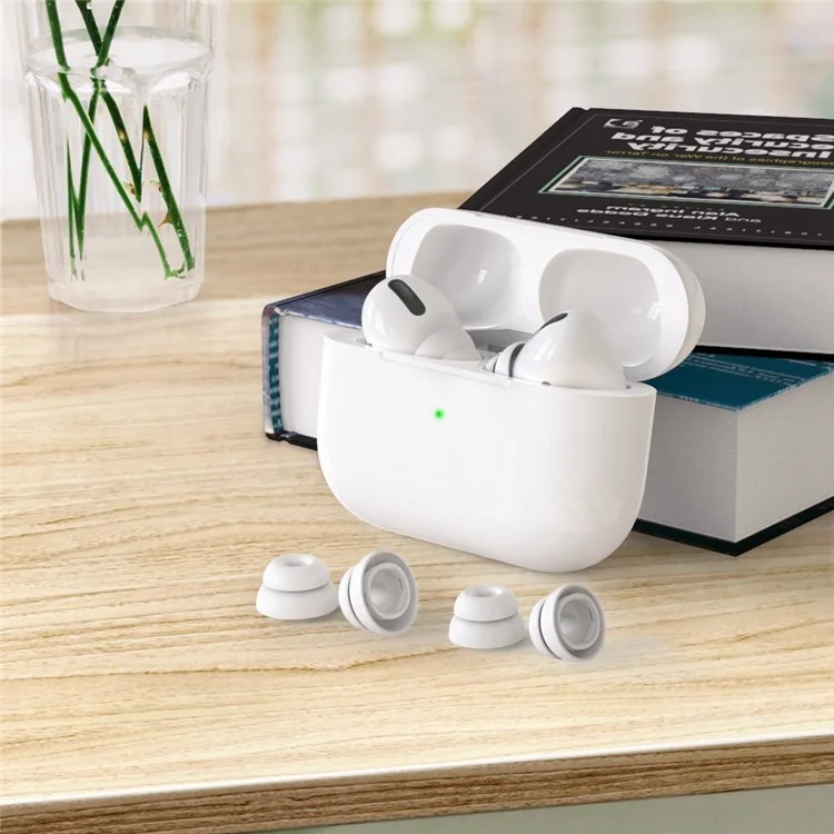 AHASTYLE PT99-2 2 Paia di Cappucci per Auricolari in Silicone per AirPods Pro / AirPods Pro 2 Morbidi e Confortevoli, Misura: L