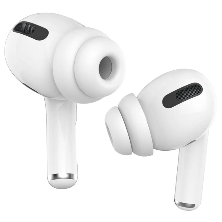 AHASTYLE PT99-2 2 Paires d'Embouts d'Oreille en Silicone pour AirPods Pro / AirPods Pro 2 Casque Flexible Remplacement des Capuchons d'Oreille, Taille: S