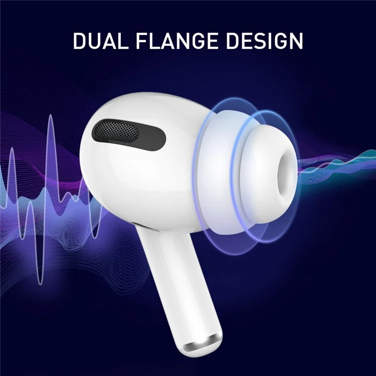 AHASTYLE PT99-2 2 Paires d'Embouts d'Oreille en Silicone pour AirPods Pro / AirPods Pro 2 Casque Flexible Remplacement des Capuchons d'Oreille, Taille: S