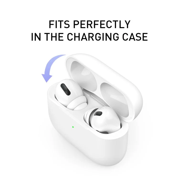 AHASTYLE PT99-2 2 Paires d'Embouts d'Oreille en Silicone pour AirPods Pro / AirPods Pro 2 Casque Flexible Remplacement des Capuchons d'Oreille, Taille: S