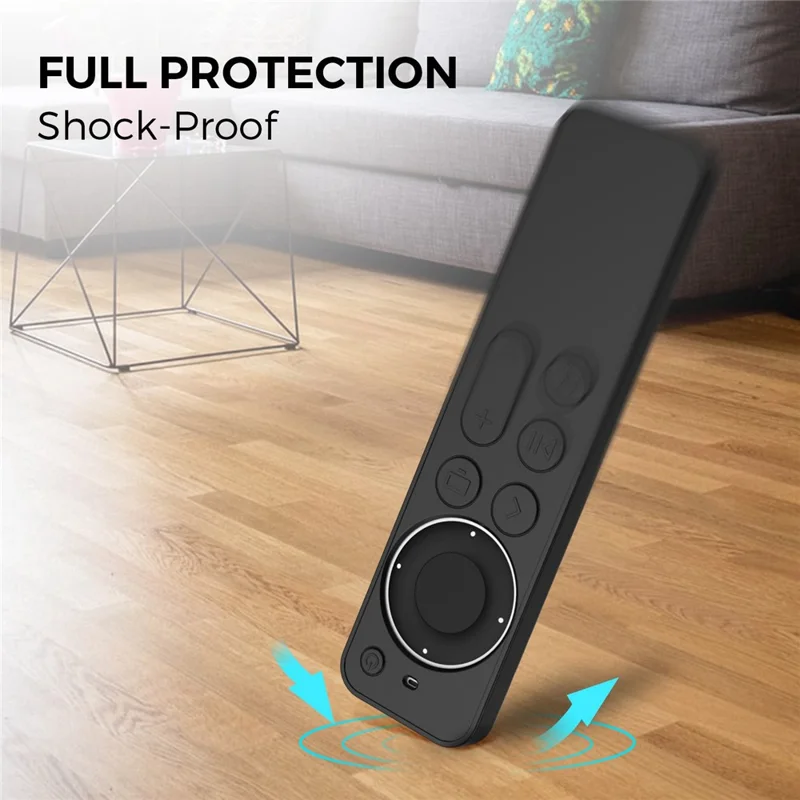 AHASTYLE PT167 for Apple TV Remote Silicone Protective Shell Anti-drop Case Cover with Lanyard - Pink