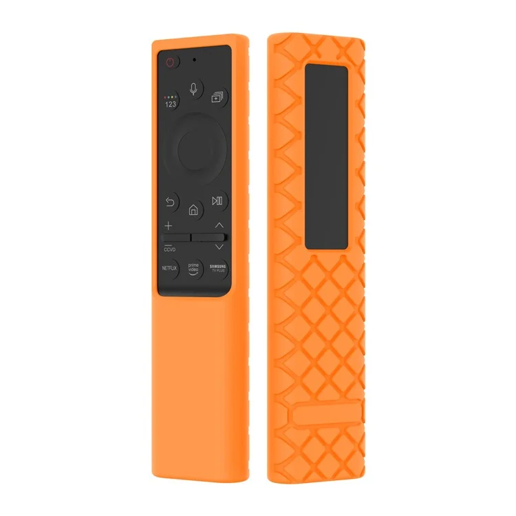 Silikonhülle für Samsung Smart TV BN59 Serien Fernbedienung Rhombus Design Schutzhülle - Orange