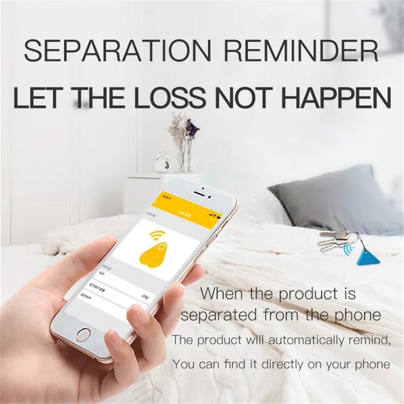 Y03 Smart Tracker Item Finder Locator Wireless Two-way Alarm Sensor Device Remote Finder for Kids Locating Phone Wallet Luggage - Black