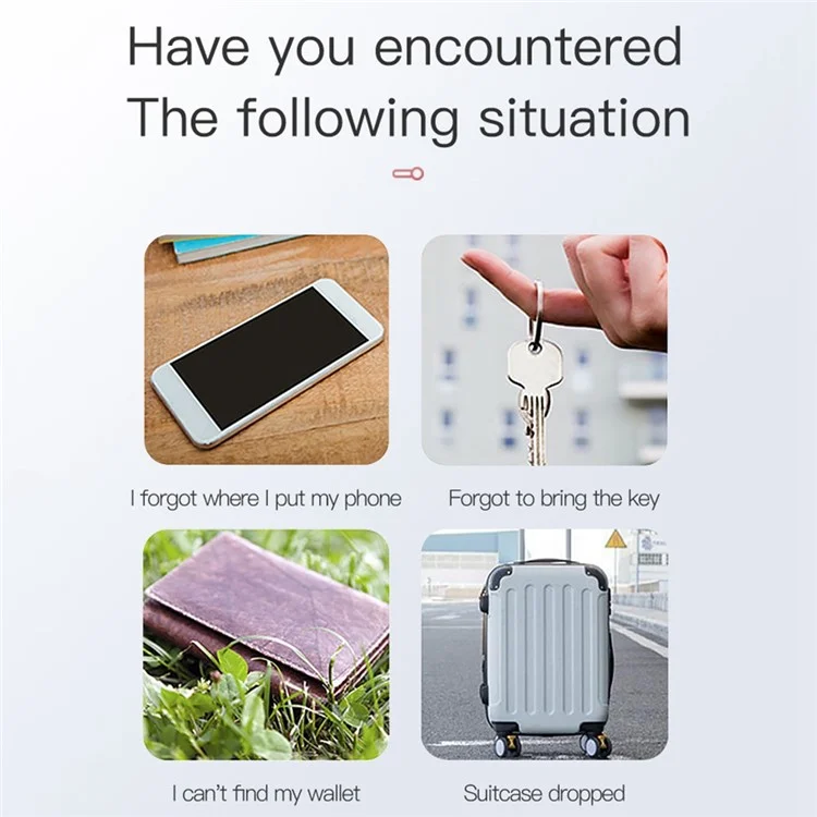Y02 Round Shape Bluetooth-compatible 5.0 Tracker Item Locator with Key Chain Hole for Keys Pet Wallets Phones Tablets - White