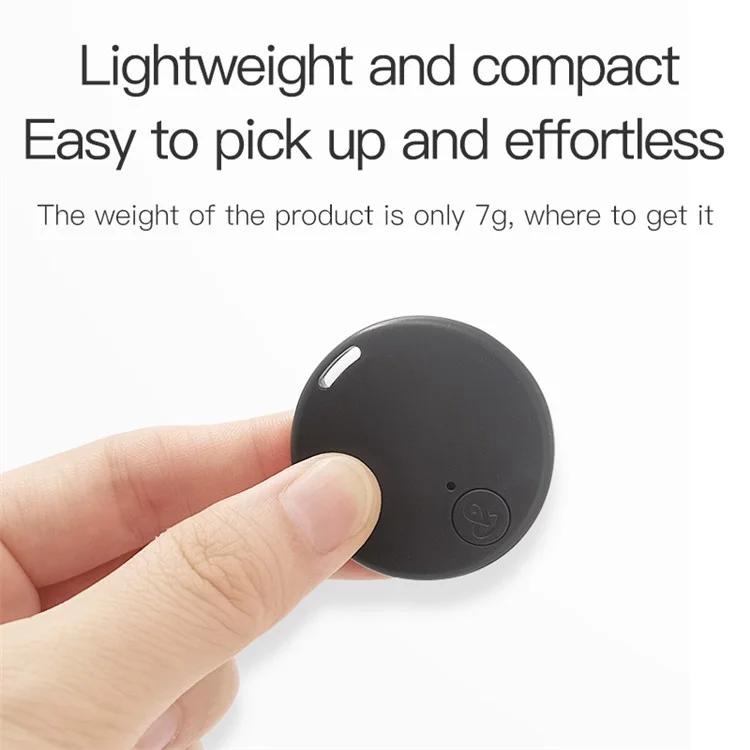 Y02 Round Shape Bluetooth-compatible 5.0 Tracker Item Locator with Key Chain Hole for Keys Pet Wallets Phones Tablets - Dark Blue
