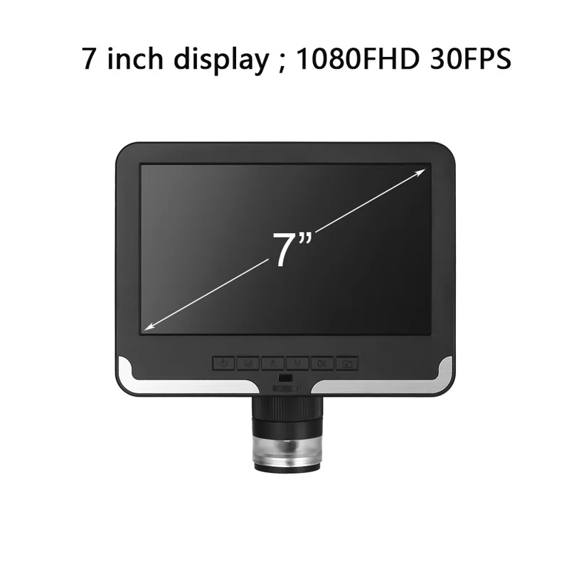 ANDONSTAR AD206 7-inch Digital Microscope 200X Magnification Soldering Tool for SMT PCB Watch Phone Repair with UV Filter - White / EU Plug