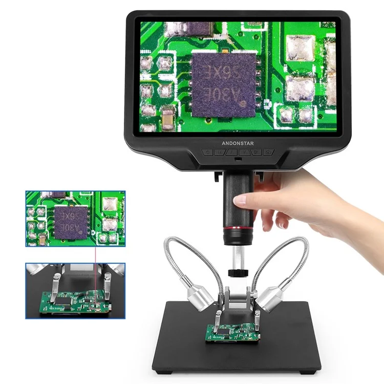 ANDONSTAR AD409 10.1 inch 300X 1080P Digital Microscope for Mobile Phone Repair Soldering Tool Support WiFi / PC / HD - US Plug