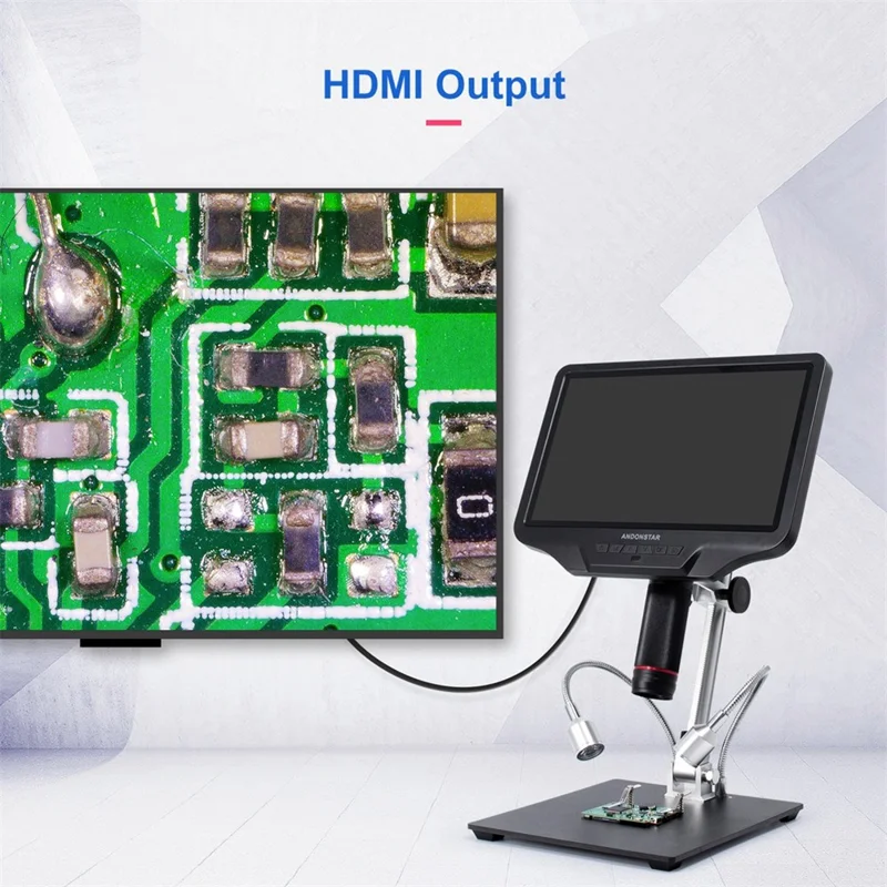 ANDONSTAR AD409 10.1 inch 300X 1080P Digital Microscope for Mobile Phone Repair Soldering Tool Support WiFi / PC / HD - EU Plug