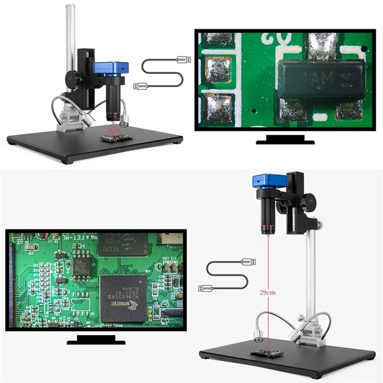 ANDONSTAR AD1605 4K Ultra HD Electric Microscope Industrial Camera Electronic Magnifier with LED Lights for Mobile Phone / Watch / Jewelry / Jade - UK Plug