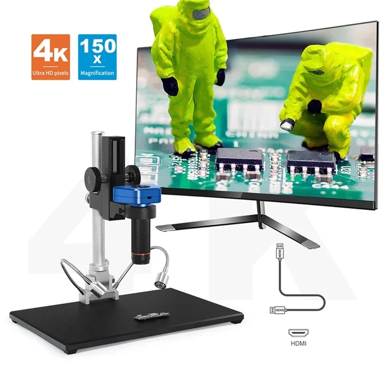 ANDONSTAR AD1605 4K Ultra HD Electric Microscope Industrial Camera Electronic Magnifier with LED Lights for Mobile Phone / Watch / Jewelry / Jade - UK Plug