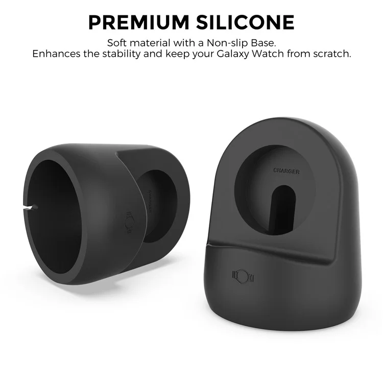 AHASTYLE PT181 For Samsung Galaxy Watch4 40mm 44mm / Watch4 Classic 42mm 46mm Silicone Charging Base Cable Management Stand - White
